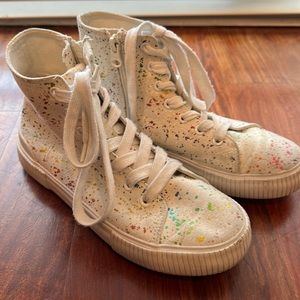 Girls High top Lace Up/Zip Up Sneakers